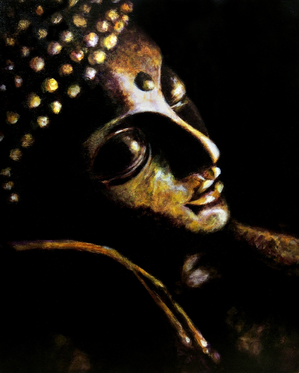2013-daruma-bronze-deak-buchanan-buddha-project-100-16x20 left w Arthur Deak CA